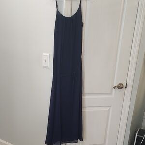 Sam Edelman Blue Slip Maxi Dress Spaghetti Strap